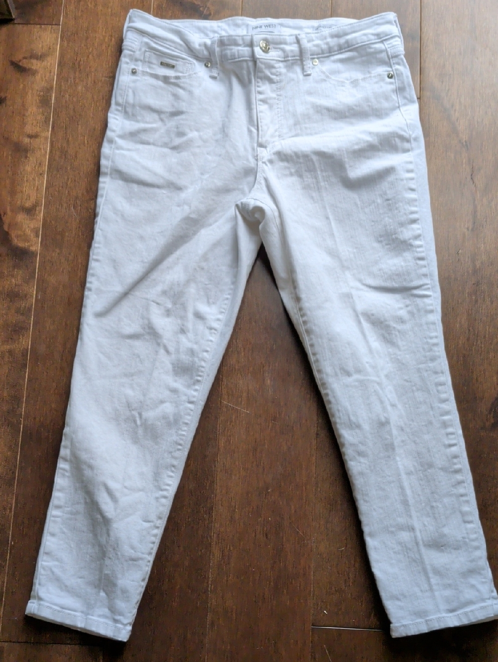 Nine West Women's White Cropped Slim Pants